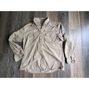 Tyndale FR Work Shirt Mens XL Tan Flame Resistant CAT 2 NFPA 2112 Master